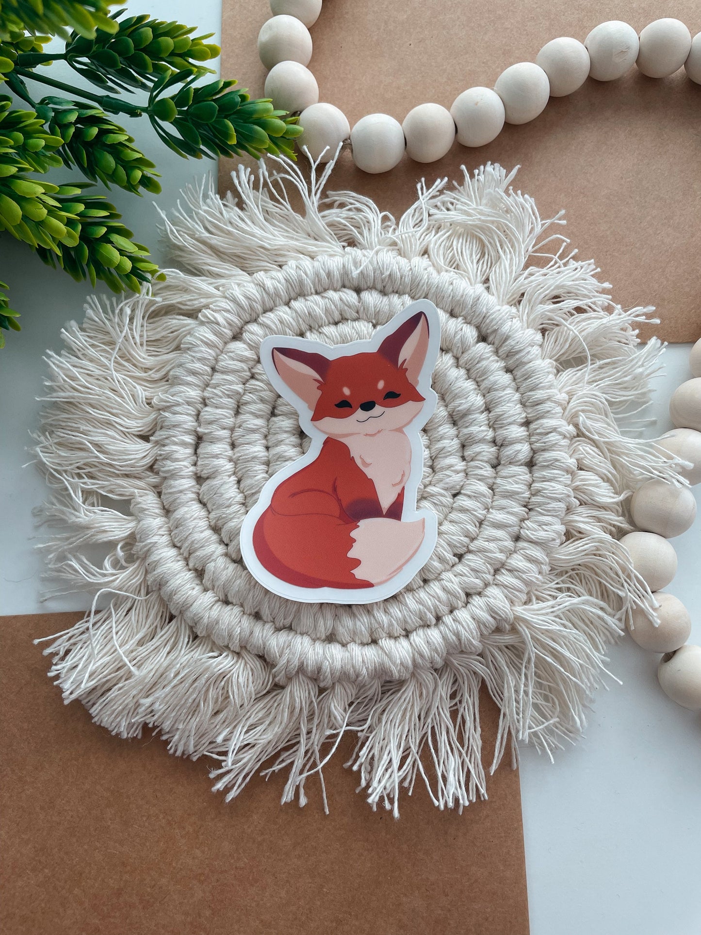 Fall Fox Vinyl Sticker | Fox Sticker | Fall Fox Water Bottle Sticker | Hydroflask Sticker| Laptop Sticker