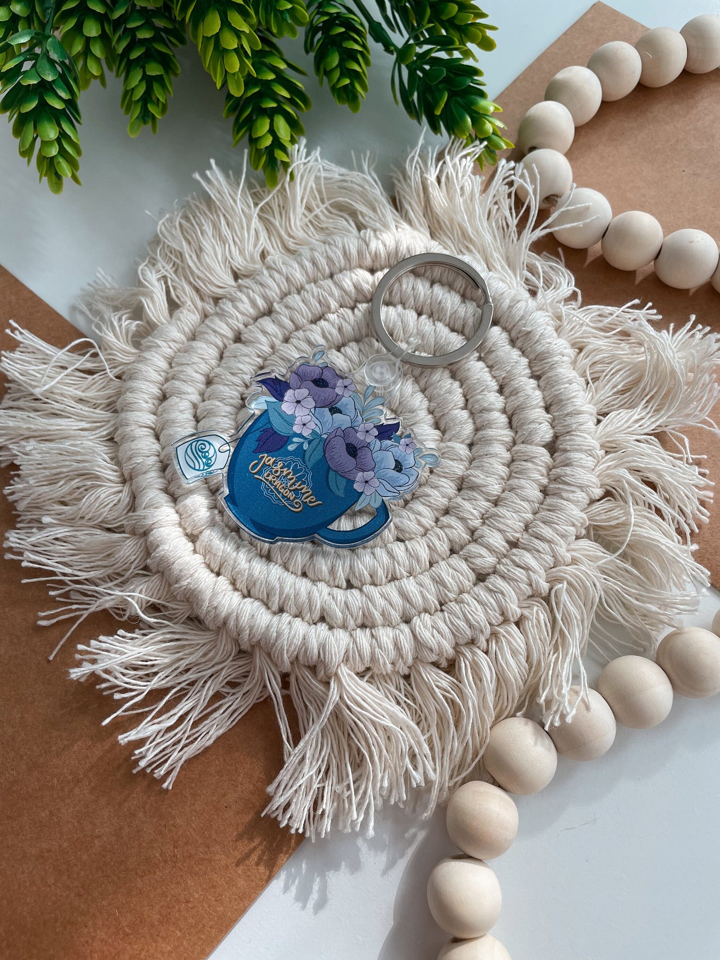 Water Nation Keychain | Jasmine Dragon Tea Shop| ATLA |Water Bender |Clear Acrylic Keychain |Car Charm |Car Accessory |Key Accessory |Katara